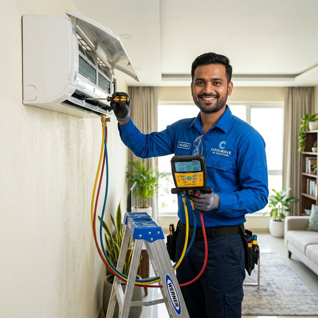 Cool Makers Technician Servicing AC
